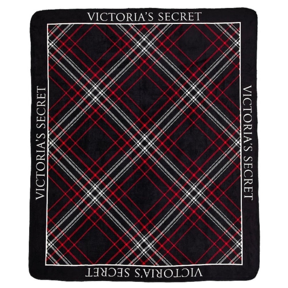 Victoria's Secret Tartan Blanket in Red and Black
